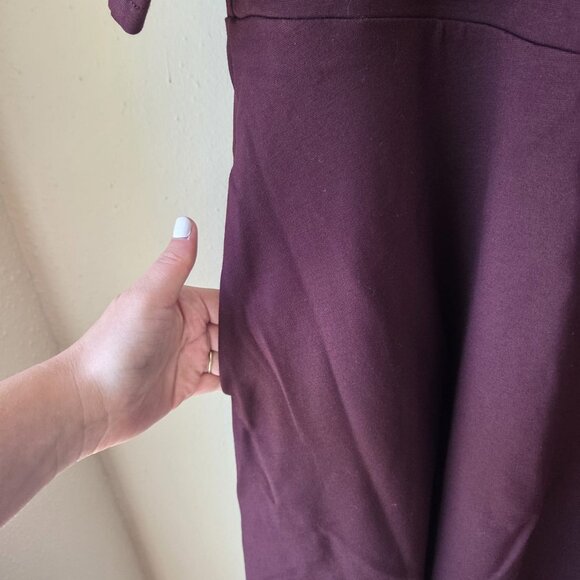 City Chic Dress 2XL Cute Girl Elbow Sleeve Dress Size XXL NWT $90 Ox Blood - Picture 9 of 10